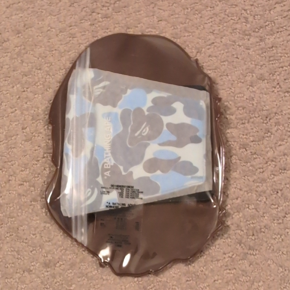 Bape A Bathing Ape Brown and Cream Face Mask NWT - Picture 3 of 3